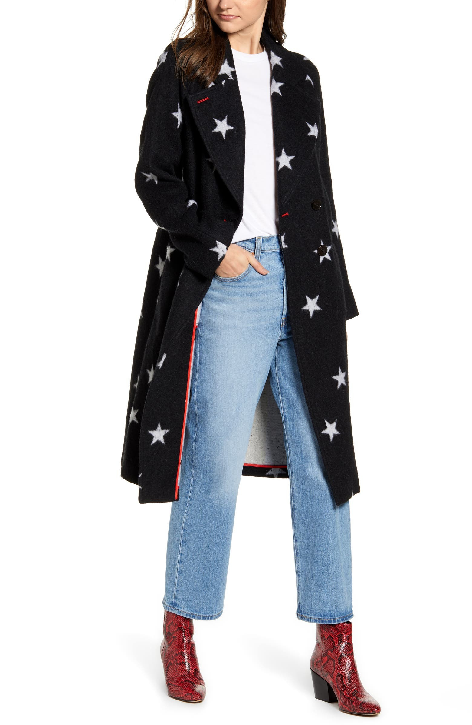 Star Double Face Trench Coat | Nordstrom