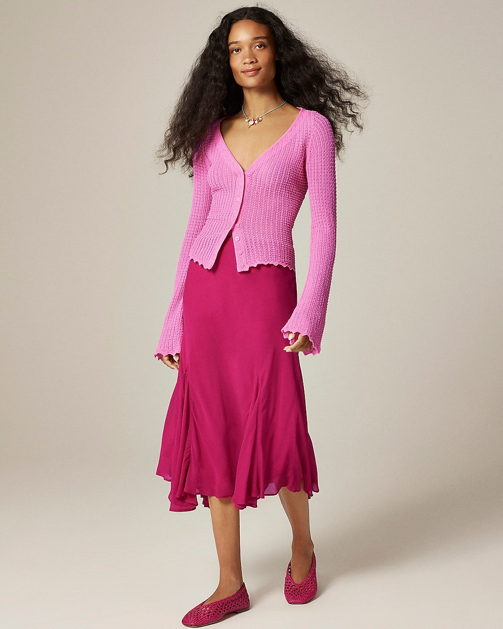 Petite Gwyneth flounce-hem skirt in chiffon | J. Crew US