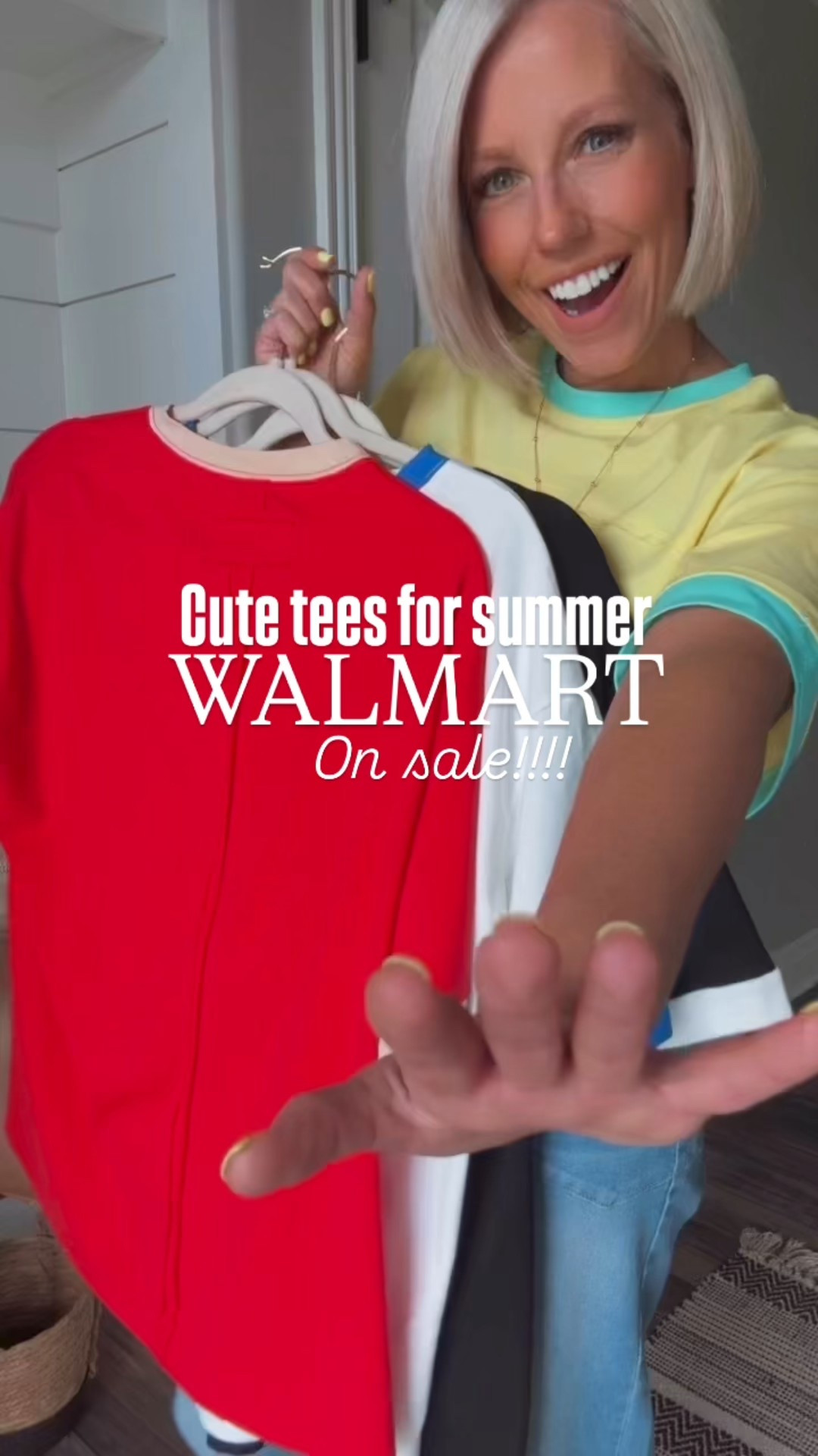 I love this simple but super cute tee that comes in the best color combos!!!! It literally goes with everything and so fun to style!!
⬇️⬇️⬇️
Yellow, red, white tees size small
Black tee size medium
Jeans size 4
Denim shorts size 8 (run small)
Bike shorts size medium
Sandals sized up 1/2 size

#LTKFindsUnder50 #LTKSaleAlert #LTKStyleTip