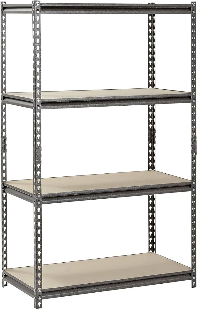 Muscle Rack UR361860PB4P-SV Silver Vein Steel Storage Rack, 4 Adjustable Shelves, 3200 lb. Capaci... | Amazon (US)