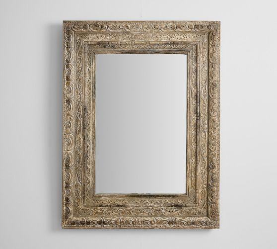 Aarya Carved Wall Mirror | Pottery Barn (US)