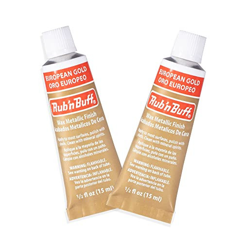 AMACO Rub n Buff Wax Metallic Finish - 2 Rub n Buff European Gold 15ml Tubes - Versatile Gilding Wax for Finishing Furniture Antiquing and Restoration - Rub and Buff Colors Set of Two | Amazon (US)