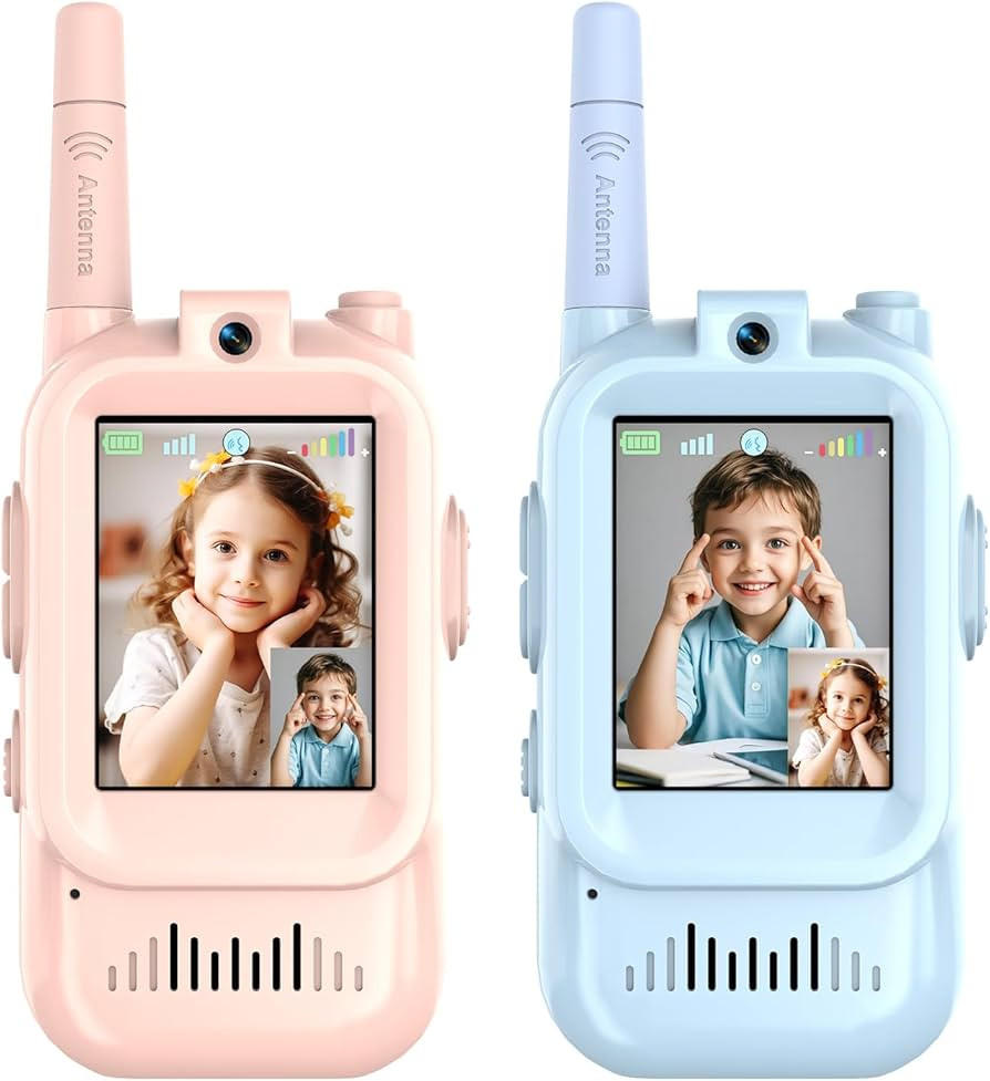 Walkie Talkies for Kids, Video Walkie Talkies 2 Pack with Screen Display, Rechargeable Toy Radios... | Amazon (US)