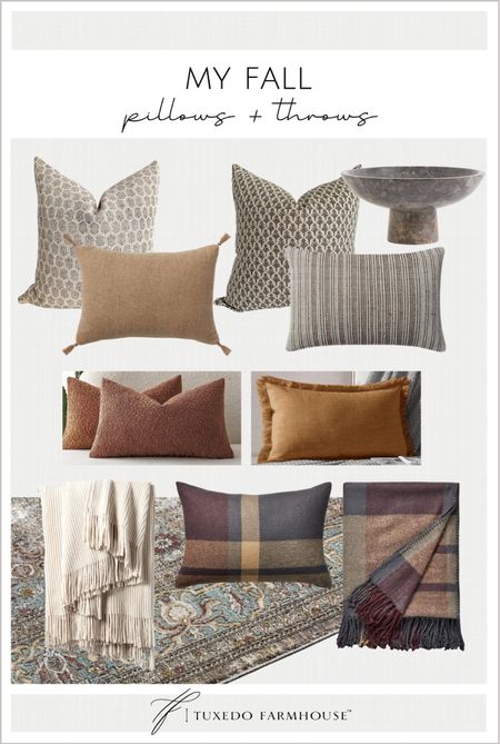 Pillows and throws I’m using this fall. 

Home decor, fall decor  

#LTKSeasonal #LTKhome #LTKFind