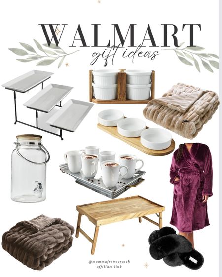 Walmart holiday gifts ideas under $30 plush blankets, bath robe, cozy slippers and holiday entertaining gifts, platter, serving trays! 

#LTKfindsunder50 #LTKhome #LTKGiftGuide