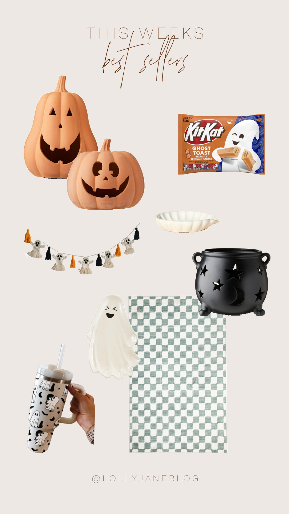 This week’s best sellers! 🖤

As always we have this week’s best sellrs! These ceramic pumpkins are, yet again, a crowd fav! I don't blame you guys, you have great taste! Next we have all the ghost decor! Halloween decor isnt complete without ghosts! 👻 This cute rug from my daughters room makeover has also been a hit this week! Grab these Halloween themed kit kats on your way to cart and have a spooky season! 🎃

#LTKHome #LTKStyleTip #LTKFallSale