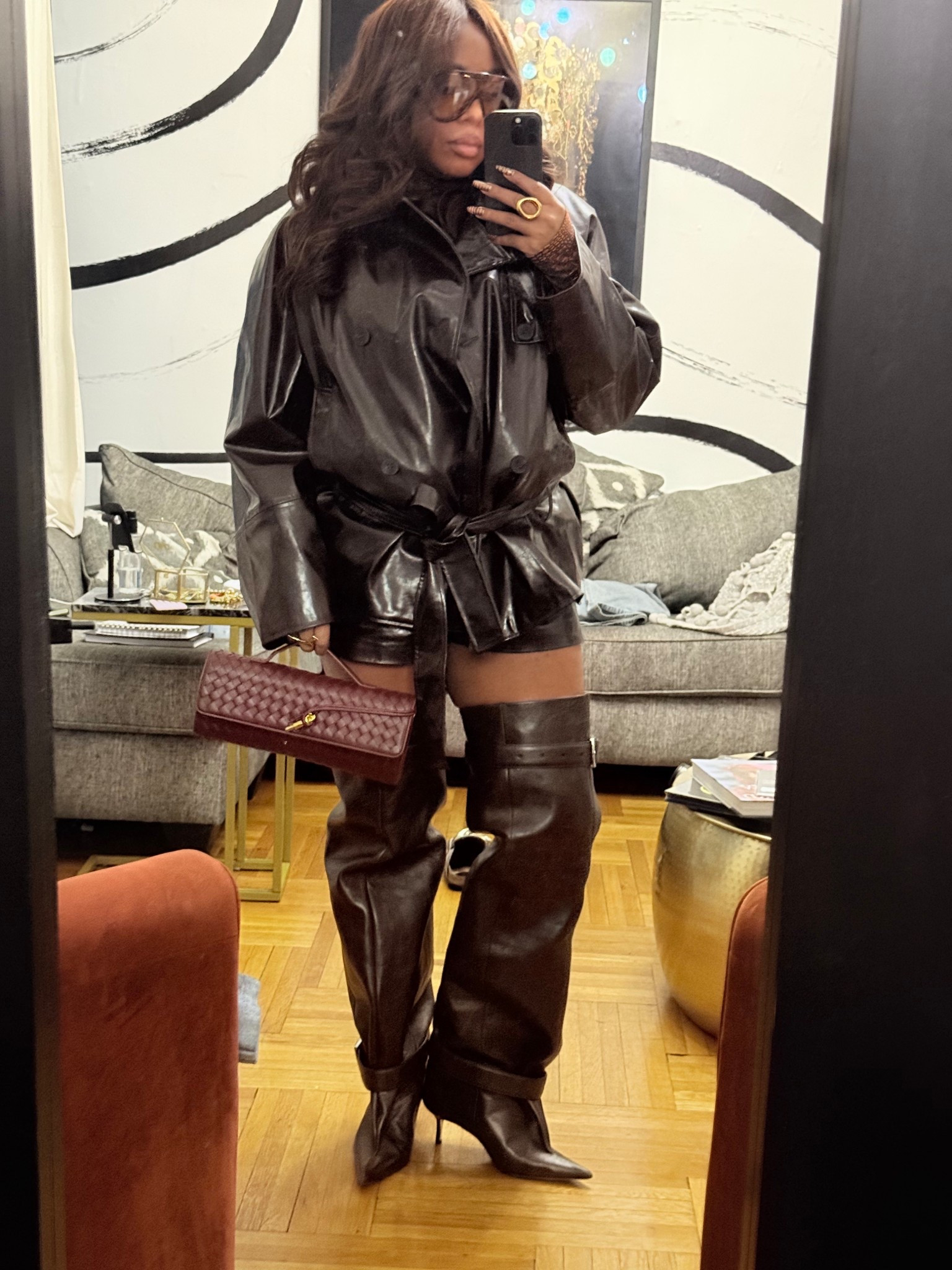 Stop. This look deserved its own spotlight. 
I wore this burgundy leather short set to The Boy Is Mine tour, proving that a power suit can be whatever you choose to make it. The queens of R&B asked everyone to show up in a power suit and for me that didn’t mean a traditional blazer. Power lives in pieces that make you feel strong and for me it was this coordinating burgundy leather set with thigh high boots. It’s the kind of look that steps into a room already knowing the vibe.

Style tip
Suiting is strongest when it reflects you. Build the look around the piece that makes you feel powerful and let everything else rise to meet it.

#LTKootd #LTKstorytime #LTKFindsUnder100