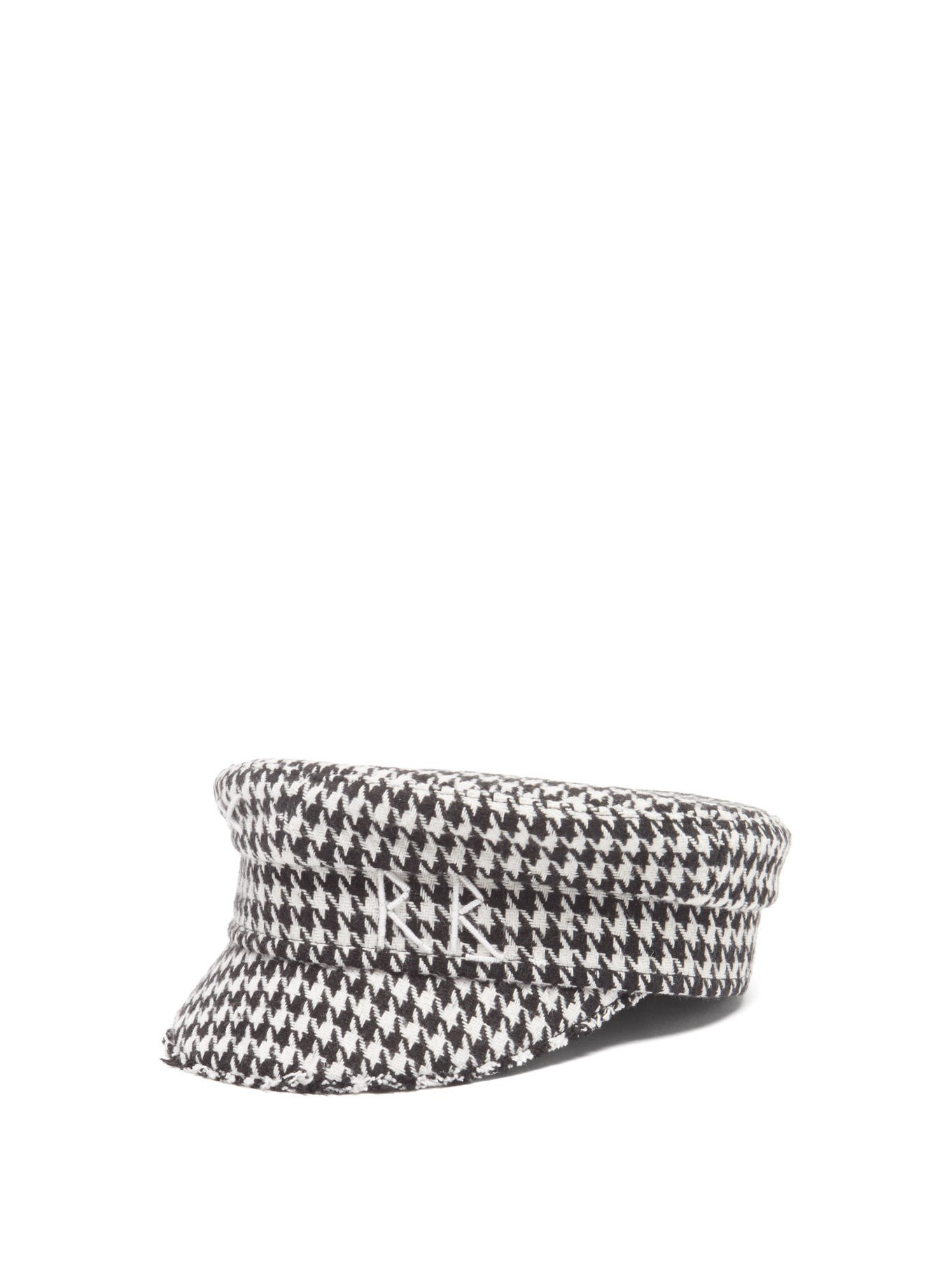 Houndstooth cotton-blend baker boy cap | Matches (US)