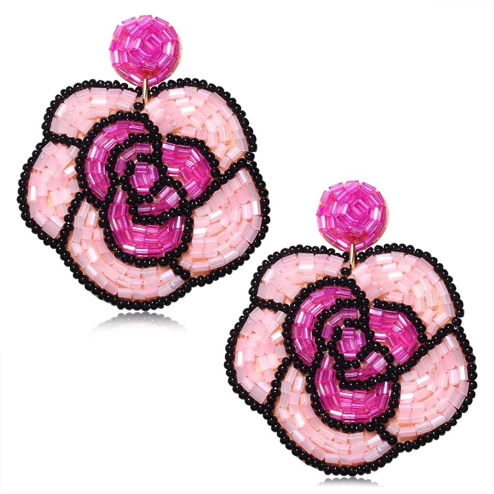 Beaded Flower Earrings  | Amazon (US)