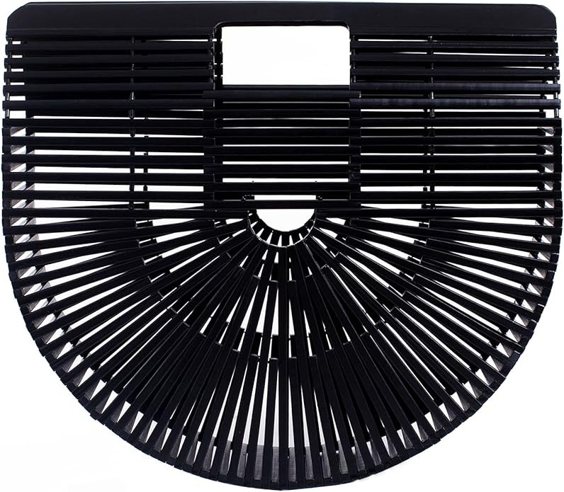 RULER TRUTH Women's Bamboo Handbag by Handmade Straw Bag,Tote Bamboo Purse Natural Basket Bag for... | Amazon (US)