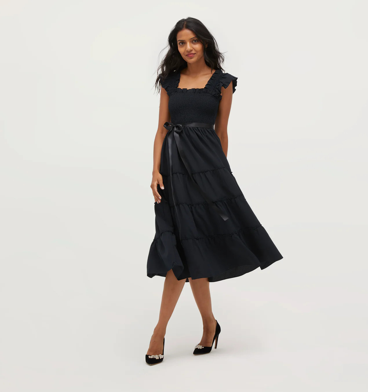 The Ellie Nap Dress - Emerald Trellis | Hill House Home