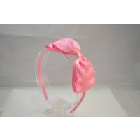 Pink Bow Headband/ Big Pink Satin Bow/ Girls Hair Accessories/ Adult Hair Accessories/ Pink Headband/ Flower Girl Headband. Pink Satin Bow | Etsy (US)