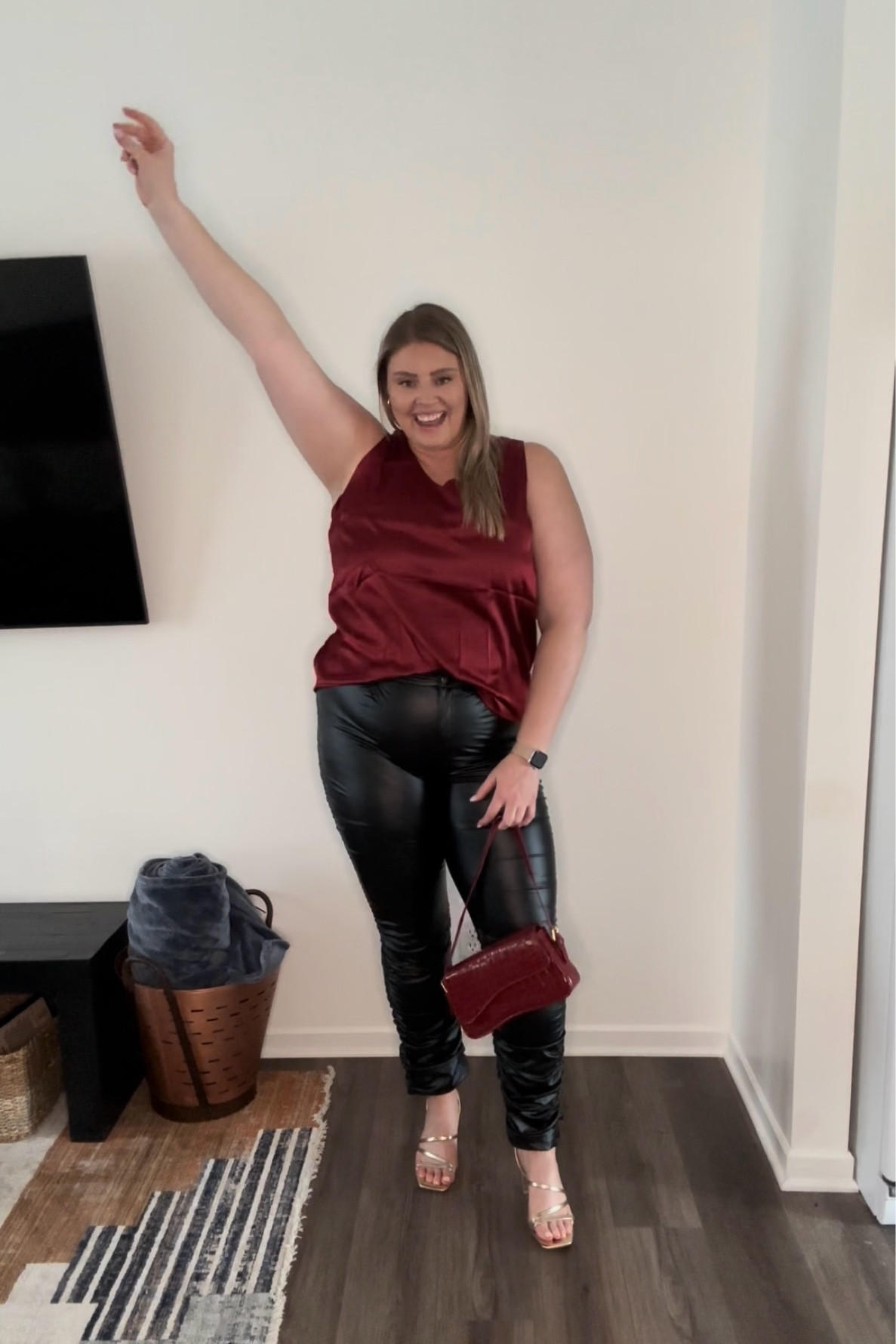 Girl’s night out on the town! 
Been really into the maroon/ox blood colors lately and you’ll see them a lot more in my upcoming looks!

Sizing Details:
Blouse - 3X
Pants - 3X
Shoes - 11 US

plus size fashion, tall, affordable fashion, end of summer fashion, date night, girls night 

#LTKMidsize #LTKStyleTip #LTKPlusSize