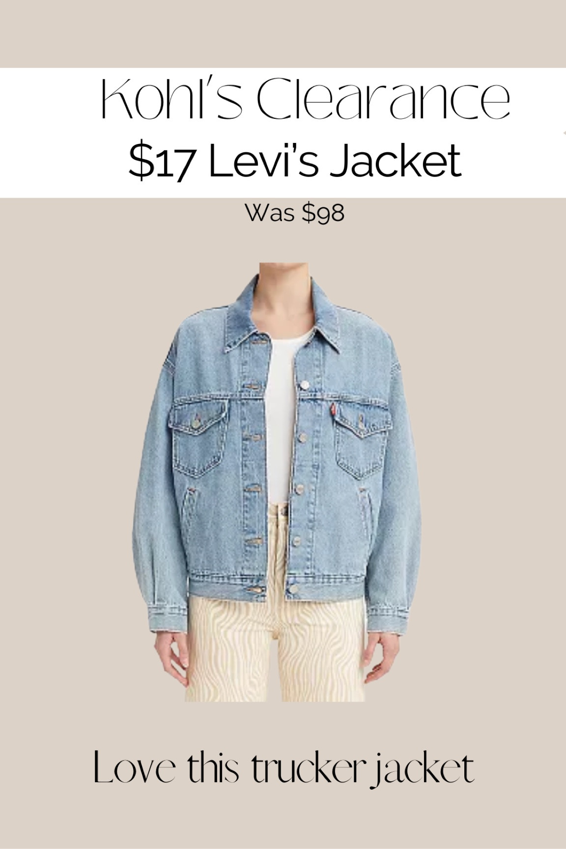 Kohl's levi's trucker clearance jacket