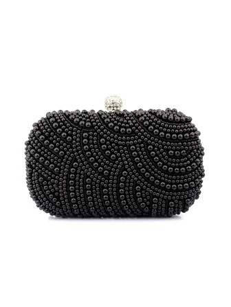 Mini Rhinestone & Faux Pearl Decor Chain Box Bag | SHEIN