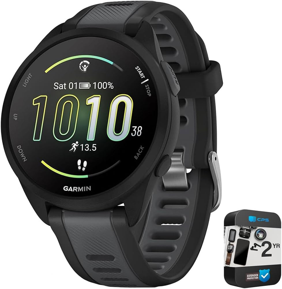 Garmin 010-02863-20 Forerunner 165 Smart Sport Watch, Black + Slate Gray | Official USA Partner M... | Amazon (US)