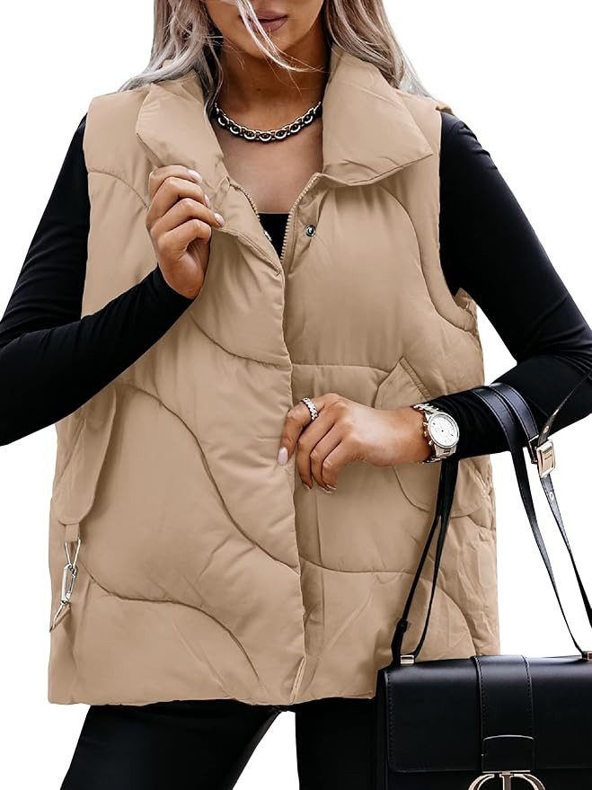 Imily Bela Womens Puffer Vest Puffy Winter Fashion Casual Quilted Vests Outerwear Bubble Oversize... | Amazon (US)