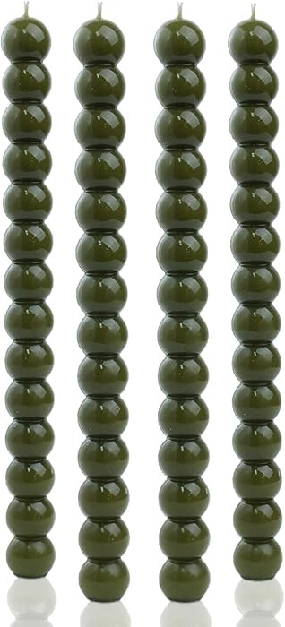 MAITREYA Olive Green Spiral Taper Candles-Set of 4 for Decoration Weddings Party Church-Unscented... | Amazon (US)