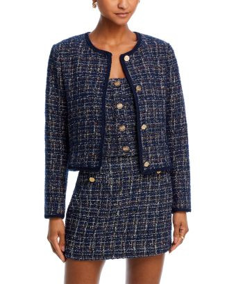 AQUA Tweed Braid Trim Jacket - Exclusive  | Bloomingdale's Women | Bloomingdale's (US)