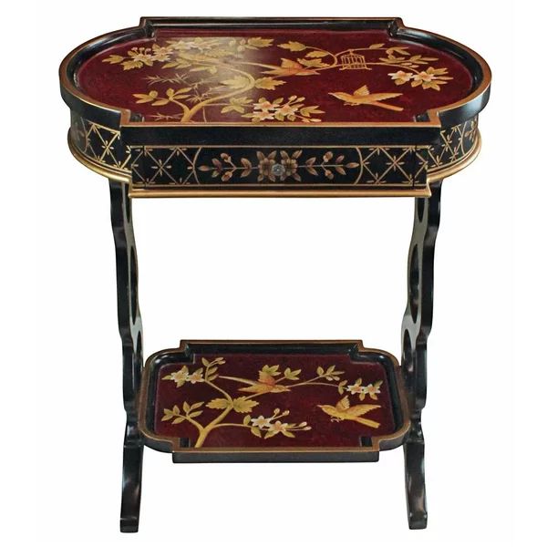 The Terrace of Shanghua Asian Style Lacquered End Table | Wayfair North America