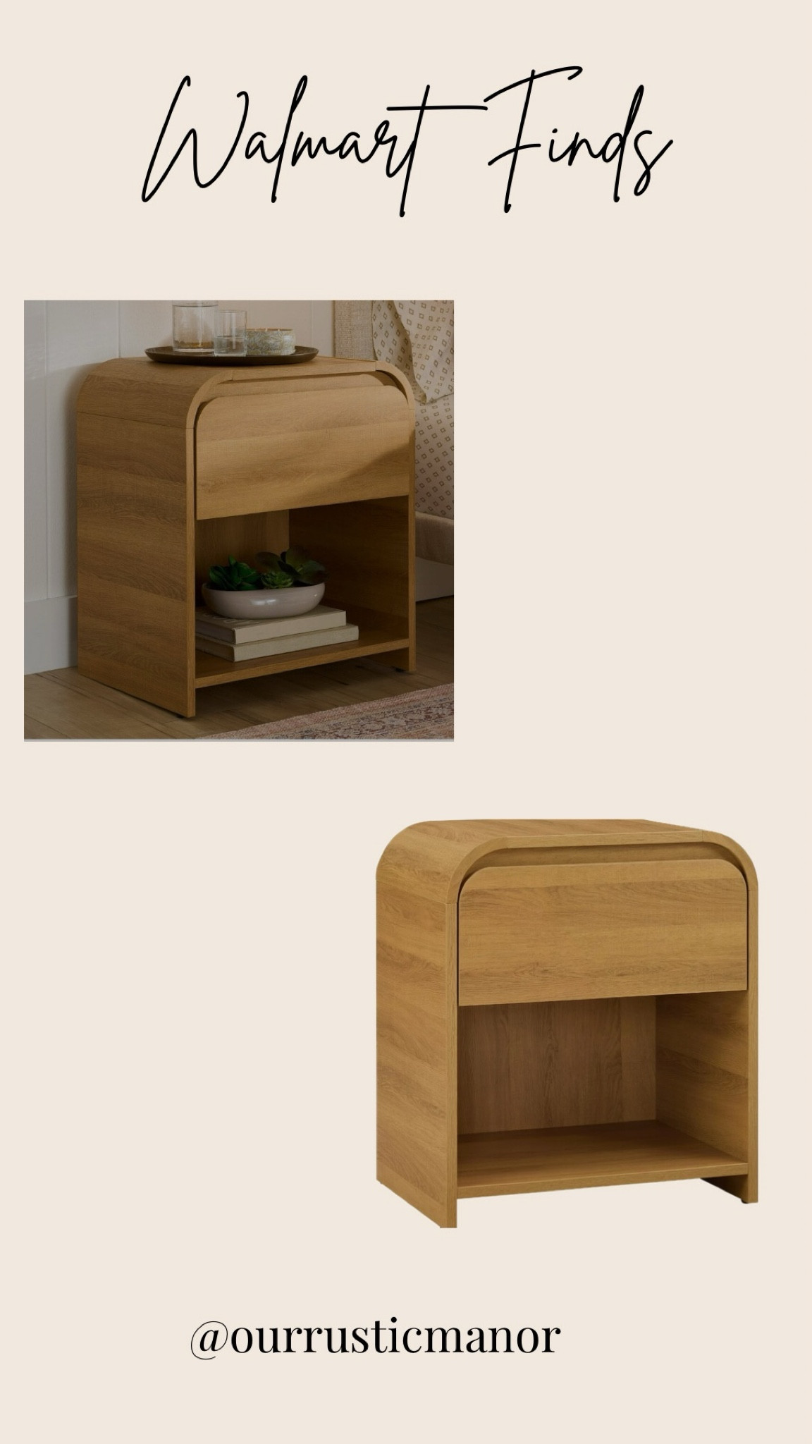 Walmart finds! 
Organic nightstands
#homedecor #nightstands

#LTKHome #LTKStyleTip