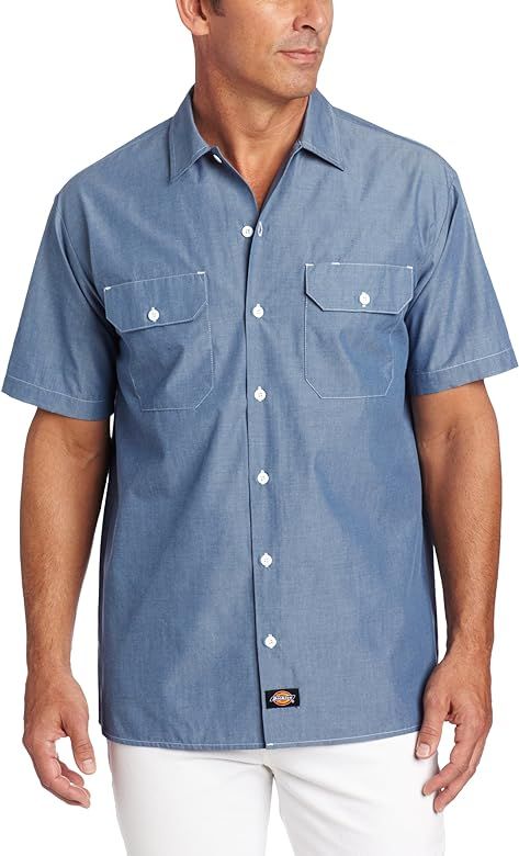 Dickies Men's Short Sleeve Chambray Shirt | Amazon (US)