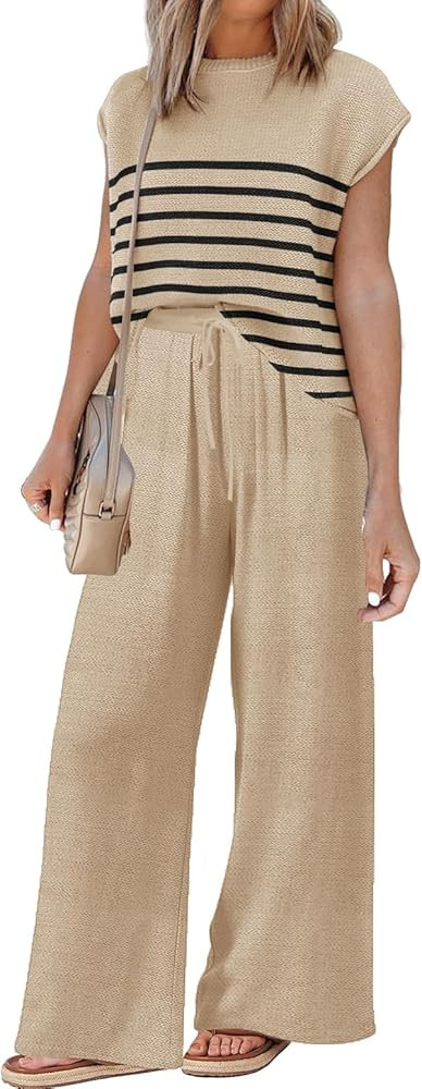 Summer Sets for Women Two Piece Set Vacation Matching Sets Amazon Sets 2 Piece Set Outfit Inspo | Amazon (US)