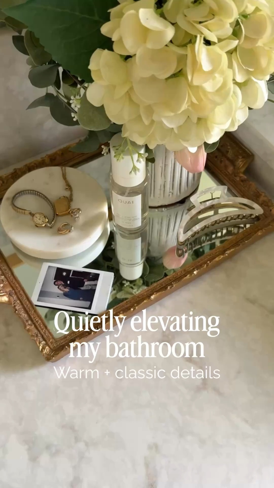 A few beautiful and functional pieces we’ve added to our bathroom over time.

Even with functional items, I always appreciate when they blend seamlessly with the overall aesthetic rather than stand out.

Layering in elements like a wool rug, wood tones, woven textures, and curtains has also helped bring warmth and softness to the space.

I can’t link the tile but it’s Daltile Gainswood wood look tile in Hickory  

#LTKHome