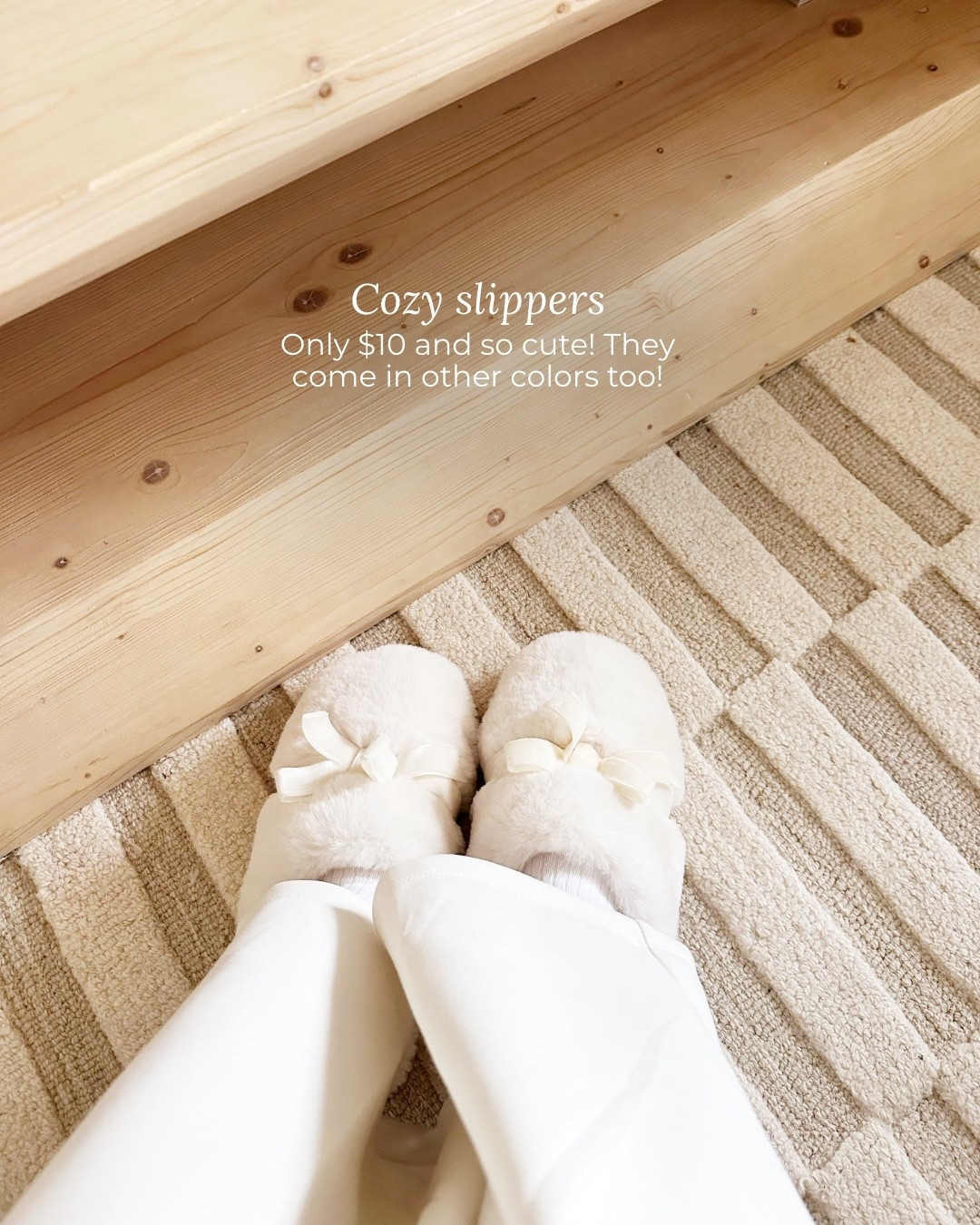 The coziest slippers! Only $10 and so cute! They come in other colors too!

#LTKCyberWeek #LTKHoliday #LTKGiftGuide