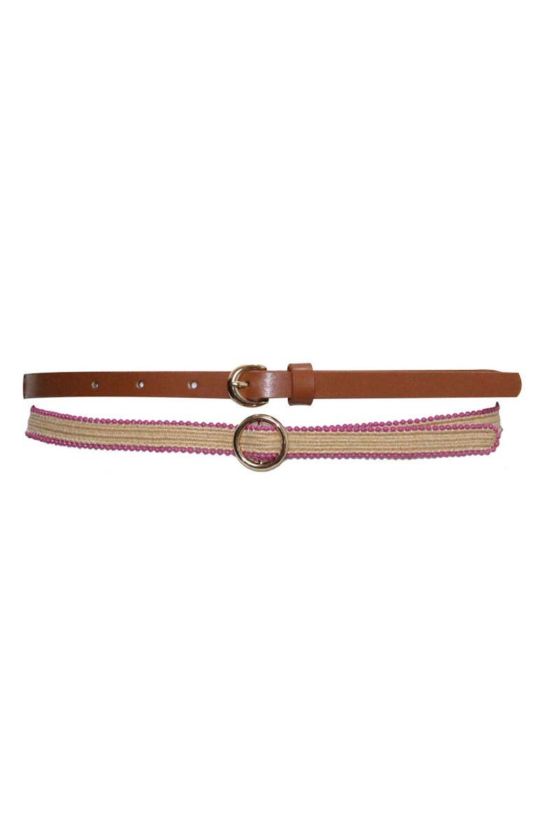 Braided Beaded Skinny Belt - Set of 2 | Nordstromrack | Nordstrom Rack