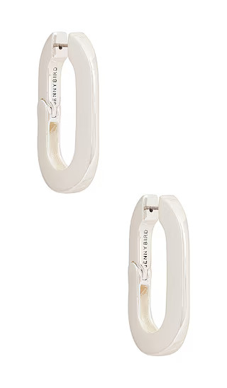 Mega U-Link Earrings in Silver | Revolve Clothing (Global)