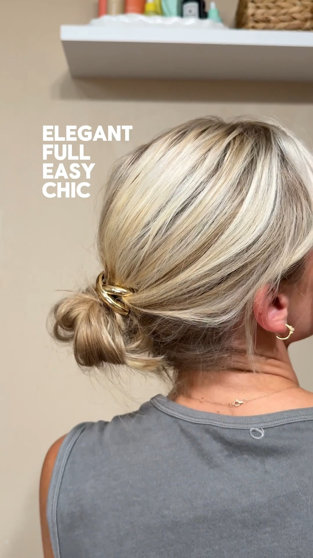 Short hair but make it look like there’s way more of it 😂✨ This low bun is SO easy + the cutest hair tie instantly makes it look more put together.

#ShortHairStyles #ShortHairInspo #EasyHairstyles #LowBun #MomHair