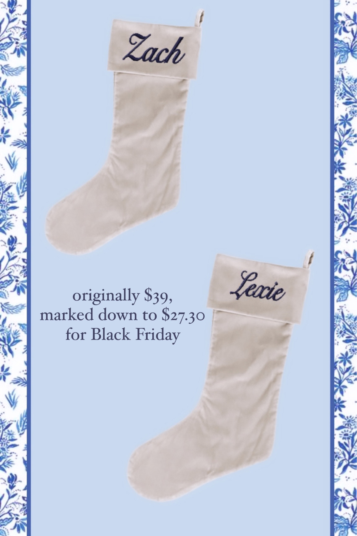 Ballard designs velvet stockings on sale for Black Friday. Multiple thread colors and font options to completely customize 🤍

#LTKCyberweek #LTKHoliday #LTKSeasonal