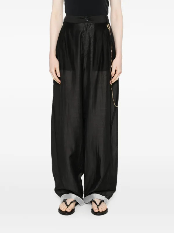 chain-detail trousers | Farfetch Global