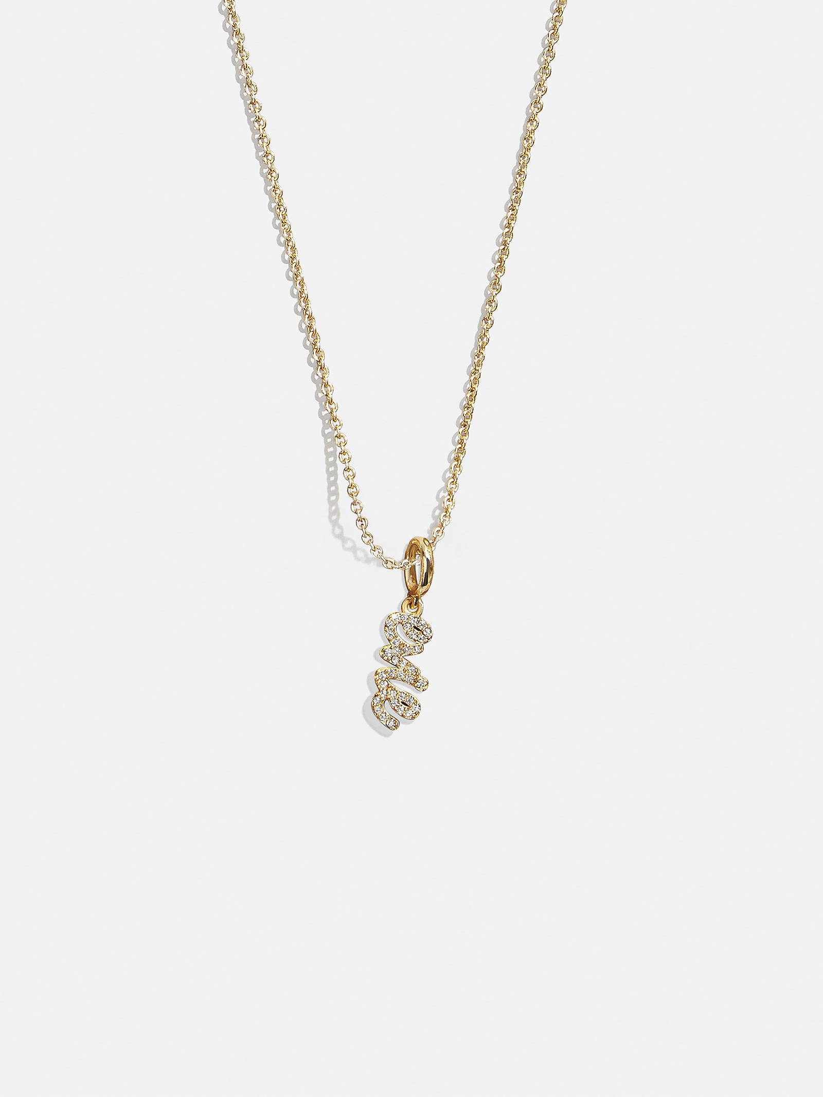 Mini Pavé Script Cluster Custom Nameplate Necklace - 1 Name | BaubleBar