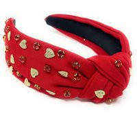Sparkling Love Handmade Custom Valentine's Day Headbands With Jewels, Unique Hair Accessories, Bejeweled Red Headbands, Pink Knot | Etsy (US)