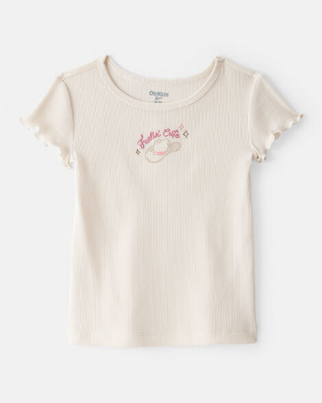 Toddler Girl Cowgirl Hat Cotton Short-Sleeve Top - Ivory | Carter's Inc