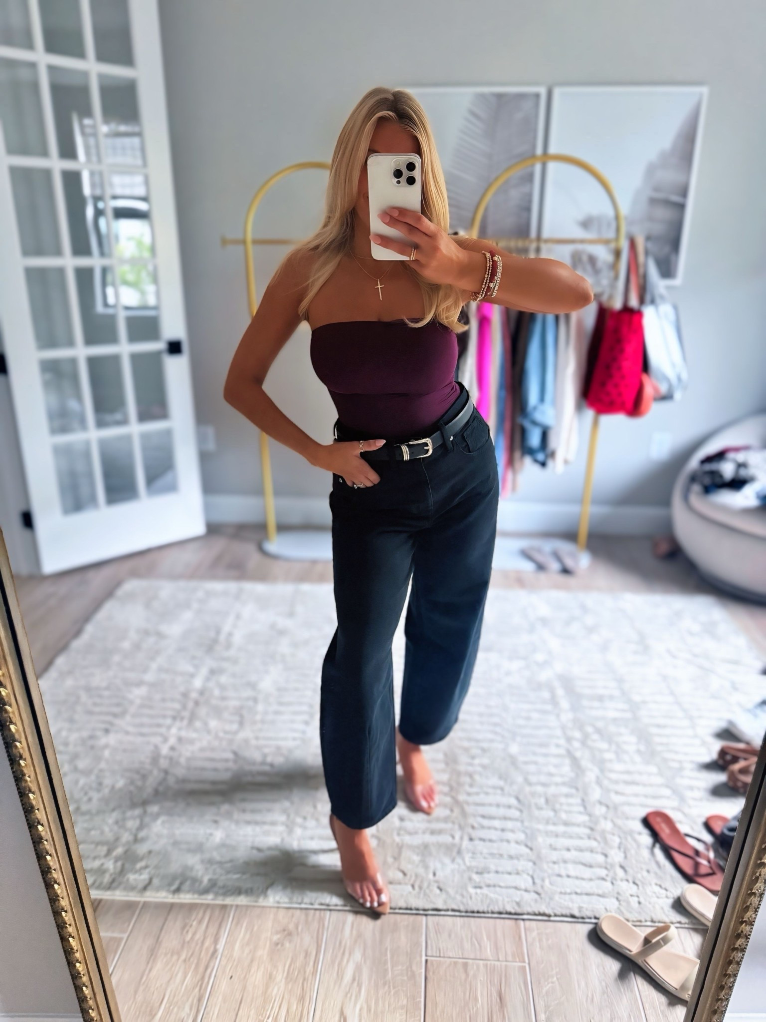 Casual date night look! My jeans are on sale for under $25! I bought a few more expensive pairs and returned all of them- I did a size 4 in these! 

#LTKStyleTip #LTKFindsUnder50