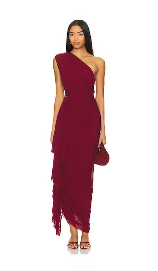 Juliet Midi Dress in Oxblood | Revolve Clothing (Global)