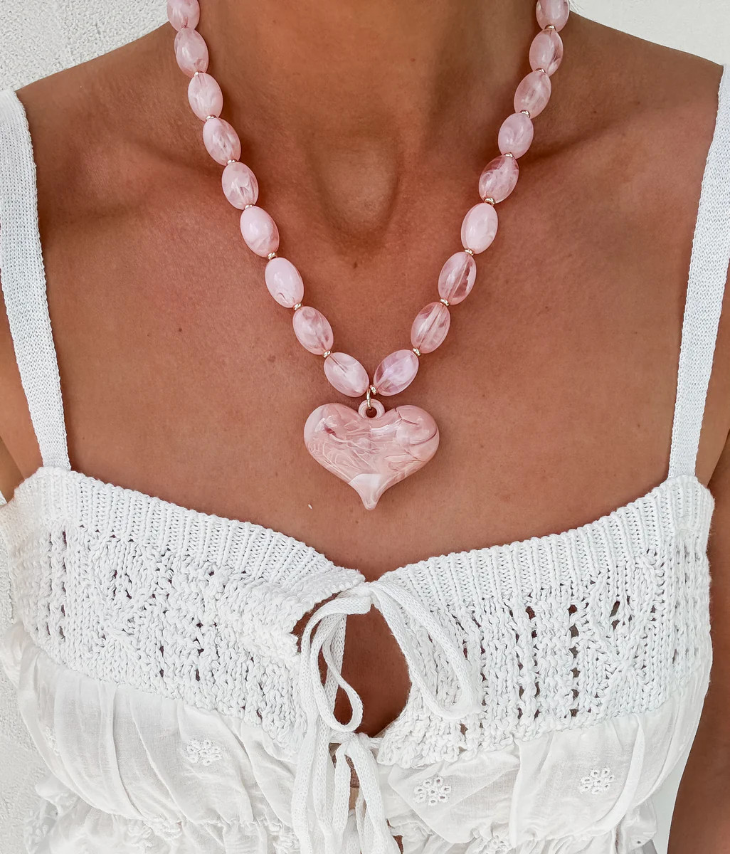 Roxie Beaded Heart Necklace | CK Squared Boutique