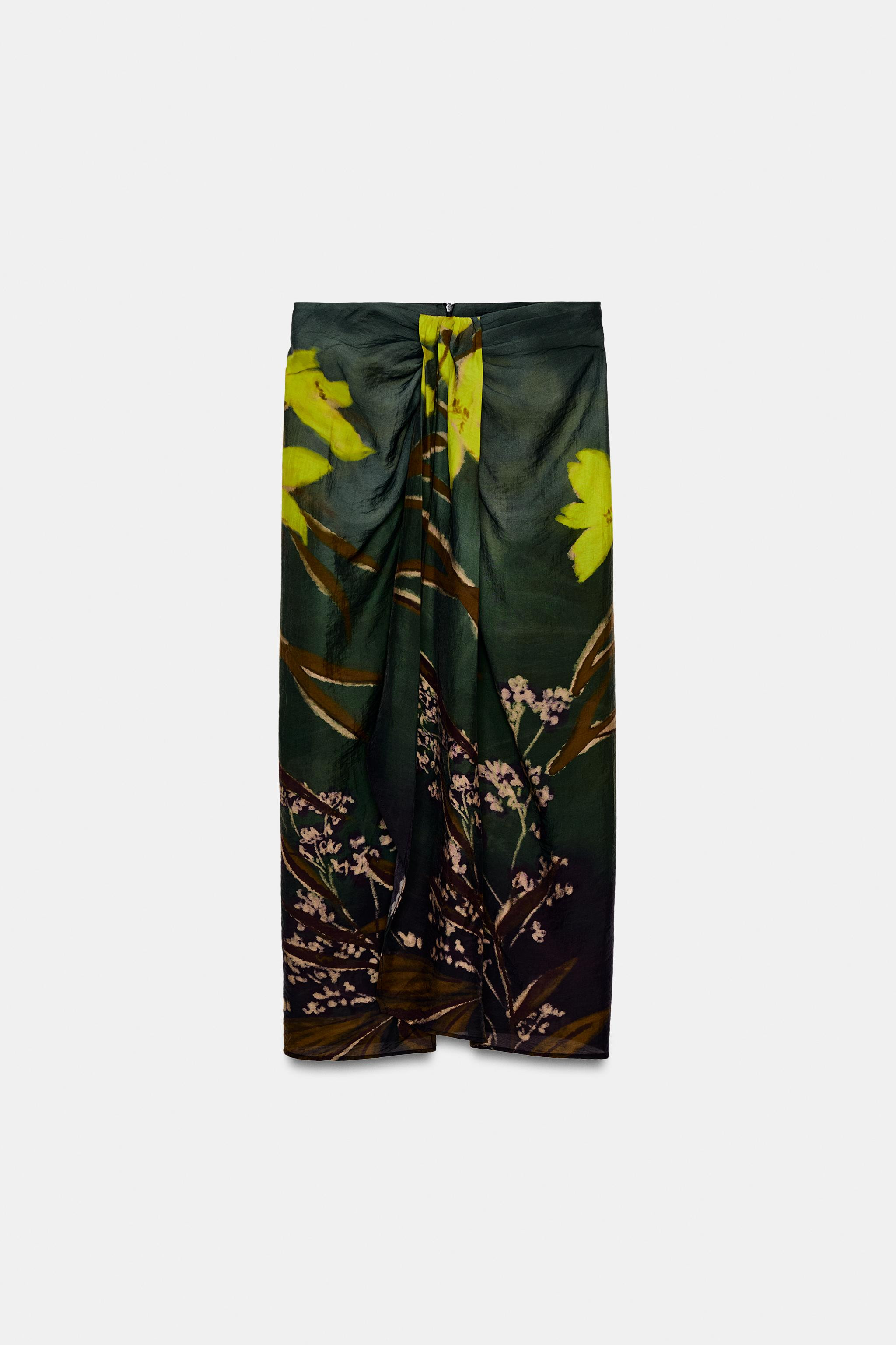 FLORAL PRINT KNOTTED PAREO | Zara US