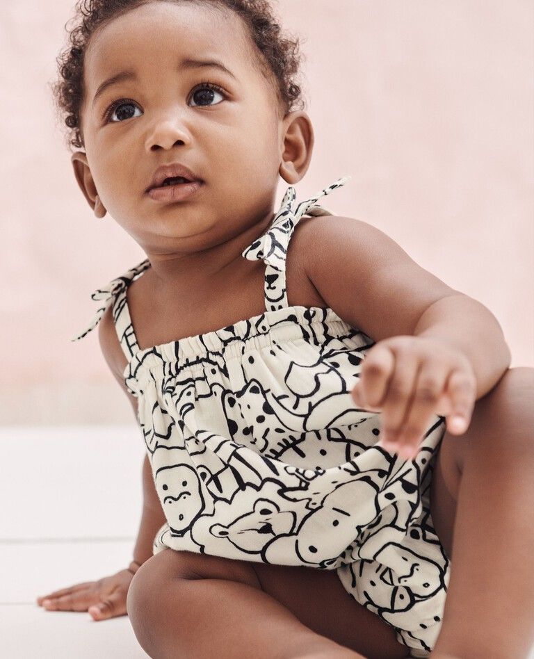 Baby Print Muslin Bubble Romper | Hanna Andersson