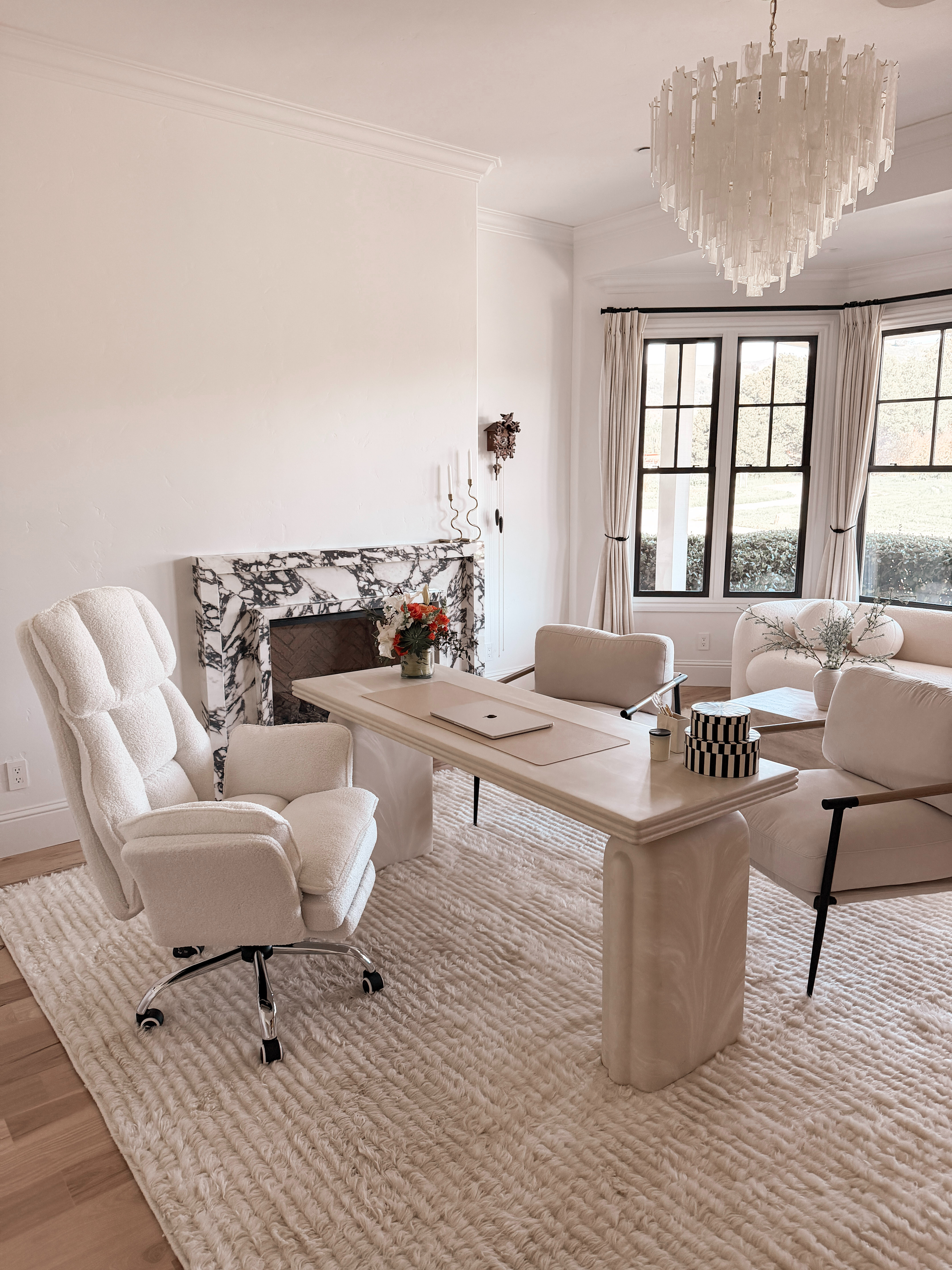 Cozy Amazon home office🤍 Cushioned armrests you can actually curl up on, reclines and has a footrest… basically an office chair that understands comfort. Rolls easily, looks aesthetic, and doubles as the perfect spot for work breaks or a pet cameo 🐾! 

 #LTKHome