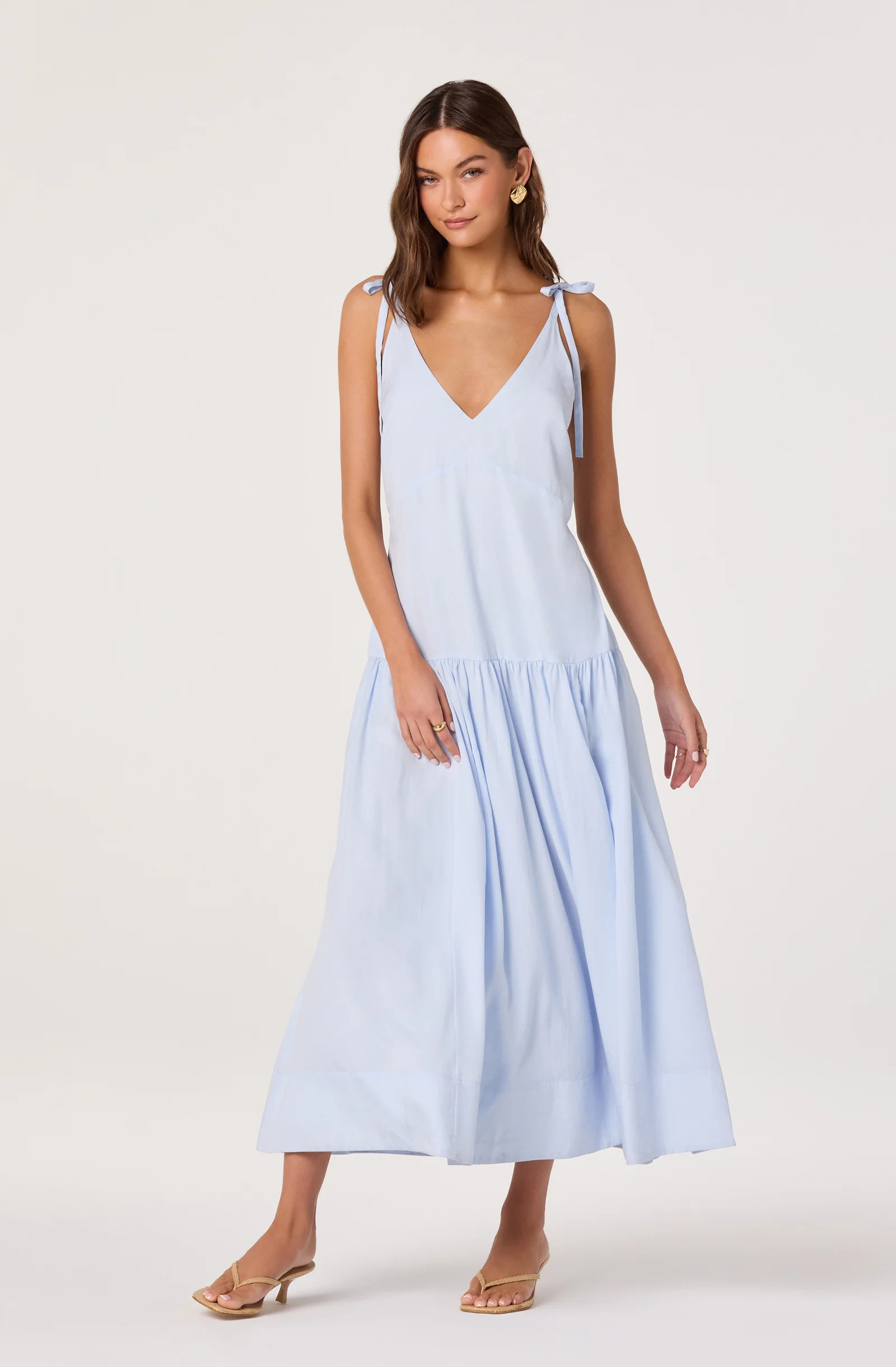 Amalina Drop-Waist Maxi Dress - Blue / S | ASTR The Label (US)