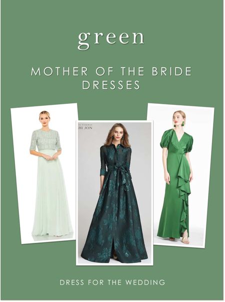 Emerald green, sage green formal dresses and gowns for the mother of the bride. Formal dresses for black tie events. Dresses for weddings. 💚Engaged, planning a wedding or attending several weddings? Dress for the Wedding is a curated wedding shopping site. Follow us on the LIKEtoKNOW.it shopping app to get the product details for this look plus sale alerts on wedding attire, cute dresses under $100, ideas for wedding guest outfits, plus wedding decor and gift ideas! 

#LTKparties #LTKwedding #LTKover40