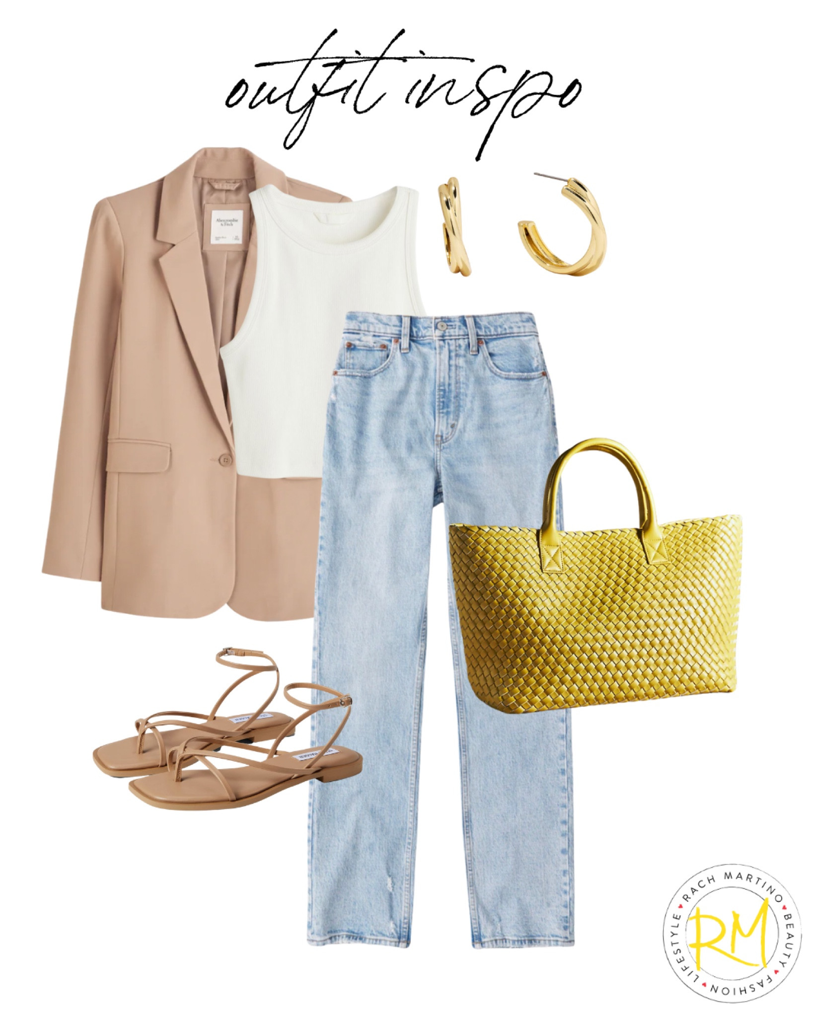 Summer outfit idea blazer and denim outfit summer bag

#LTKstyletip #LTKsalealert #LTKunder50