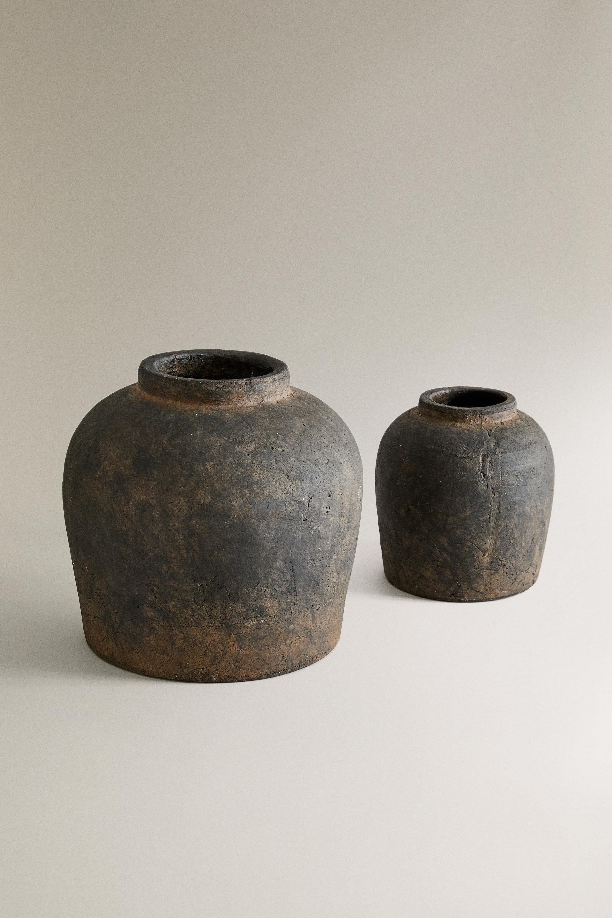 DISTRESSED TEXTURE CERAMIC VASE | Zara US