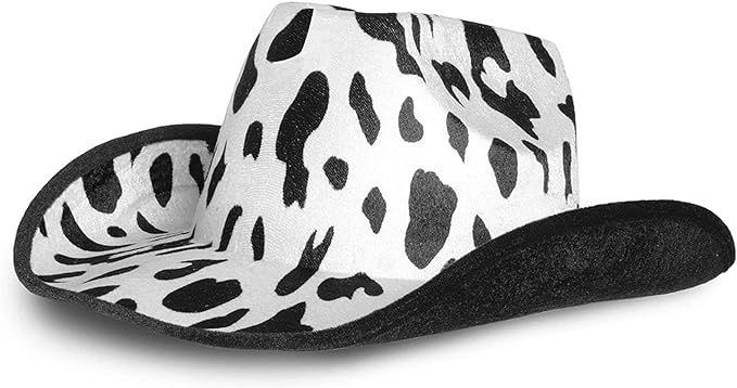 Juvolicious Cowboy Hat with Cow Print (Adult Size, Black) | Amazon (US)