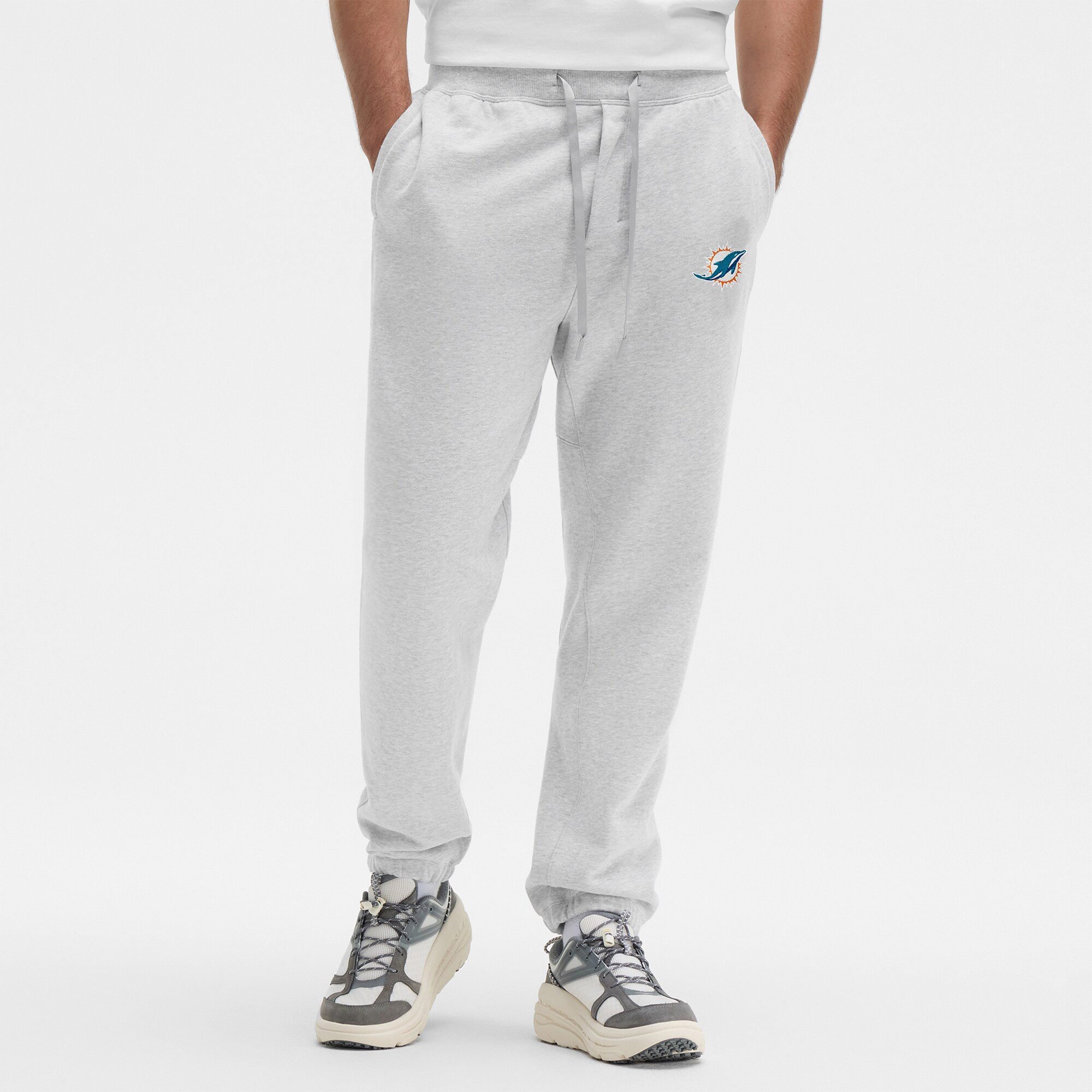 Men's Miami Dolphins lululemon Heathered Silver Drop Steady State Jogger | NFL Shop