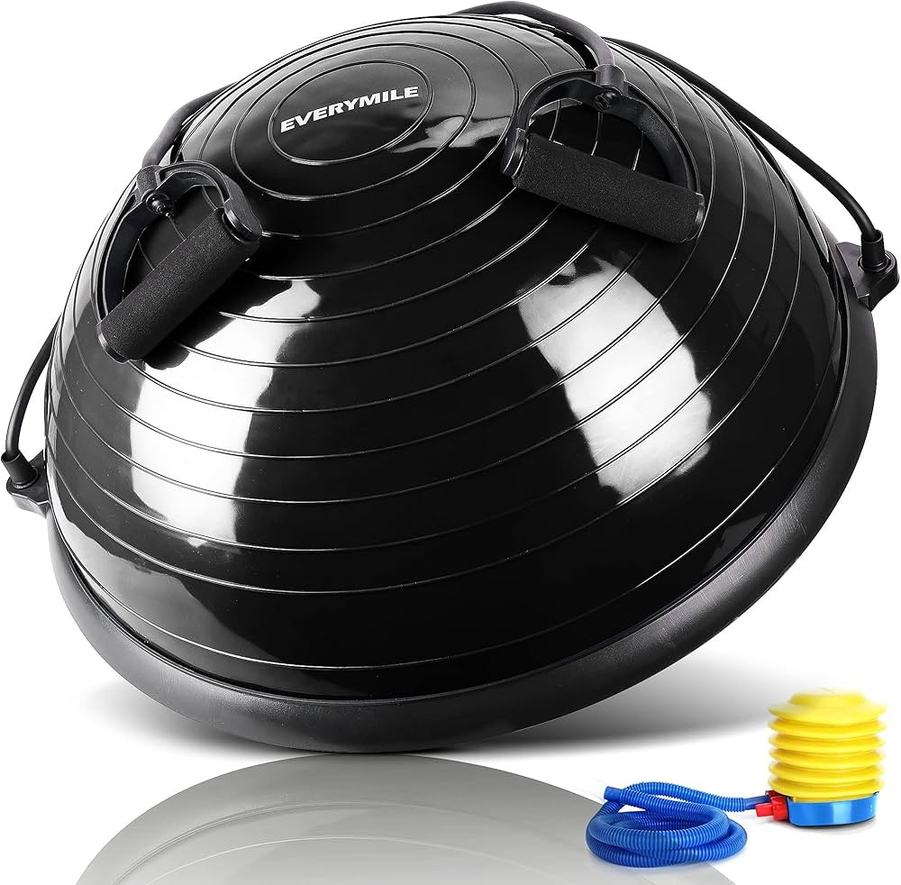 EVERYMILE Balance Ball Trainer with Resistance Bands & Pump Stability, 23.6 inch Yoga Exercise Ba... | Amazon (US)